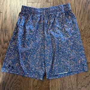 Boy’s Under Armour Renegade 3.0 Youth XL shorts with pockets-Gray and Orange